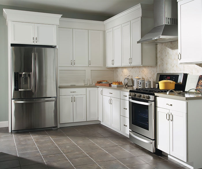 Brellin White laminate kitchen cabinets