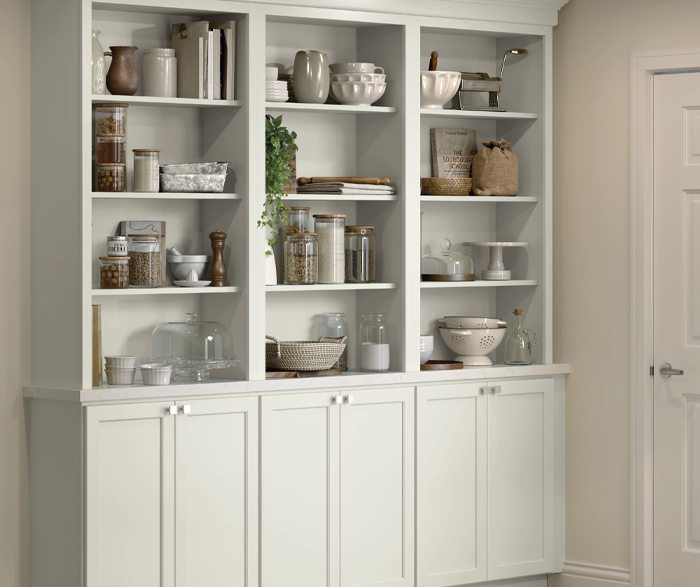 Woodtone Kitchen and Painted Display Cabinet