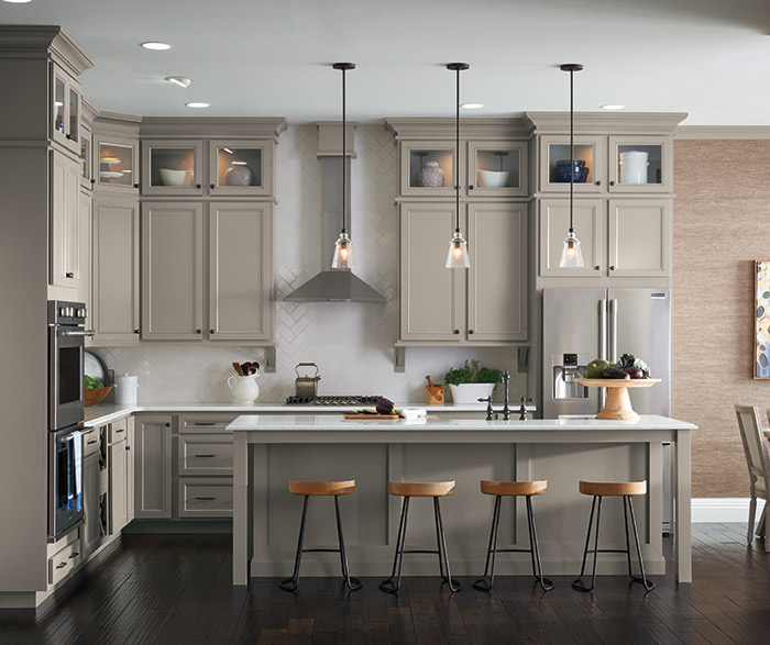 Gray kitchen with Lillian laminate cabinets